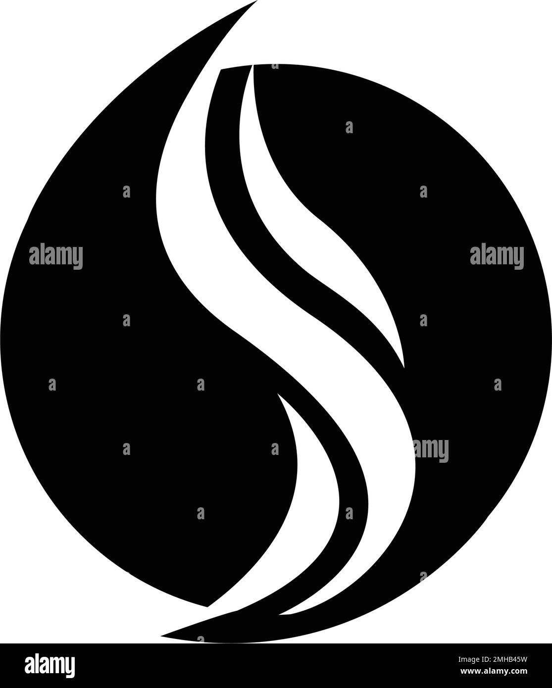 Haarlogos auf dem Stamm Stock Vektor