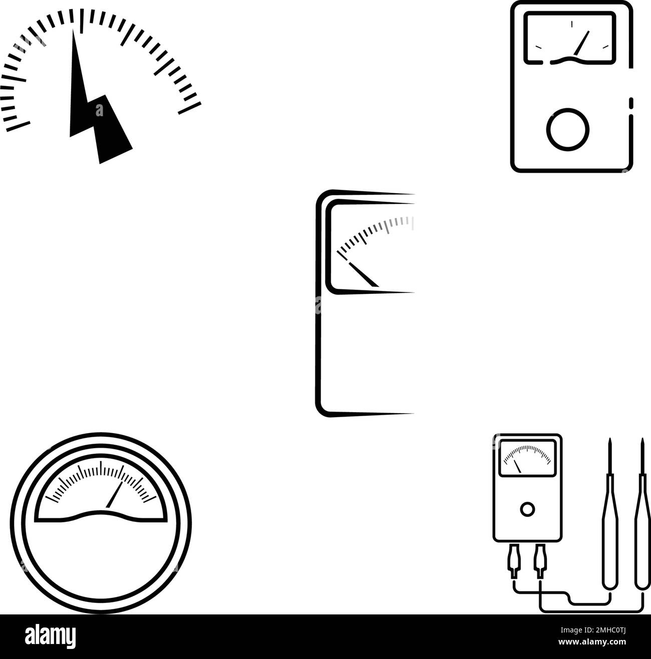Design mit Logo für elektrische Messgeräte Stock Vektor