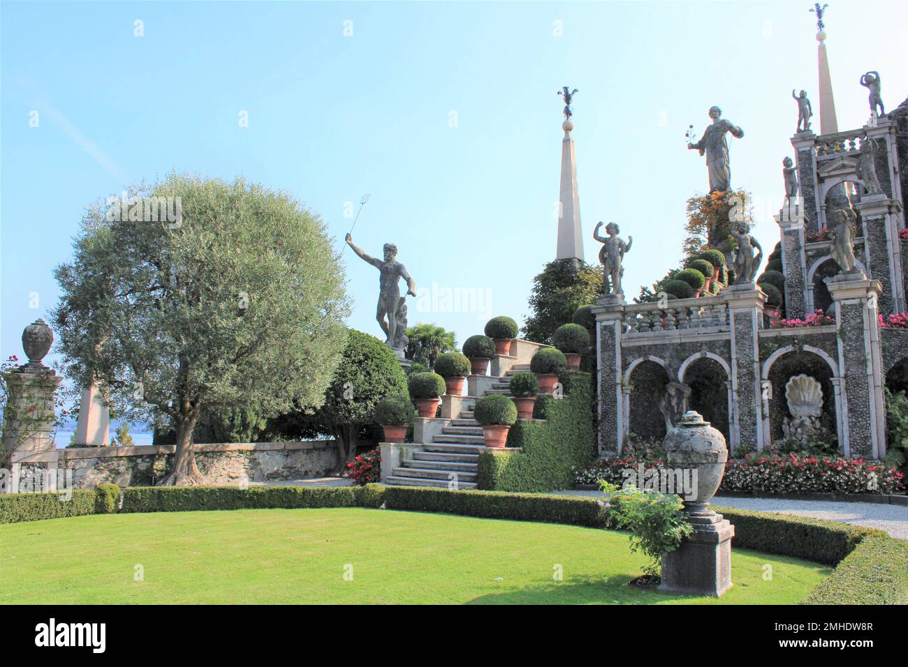 Isola Bella, Borromäische Inseln, Lago Maggiore, Italien. Stockfoto