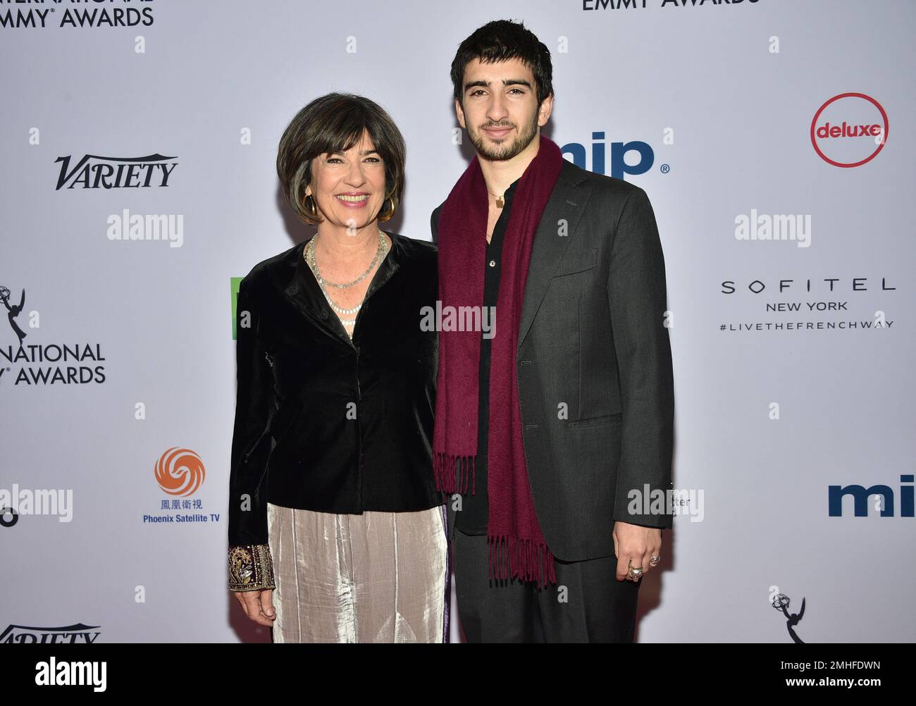 Christiane Amanpour, left, and her son Darius John Rubin arrive at the