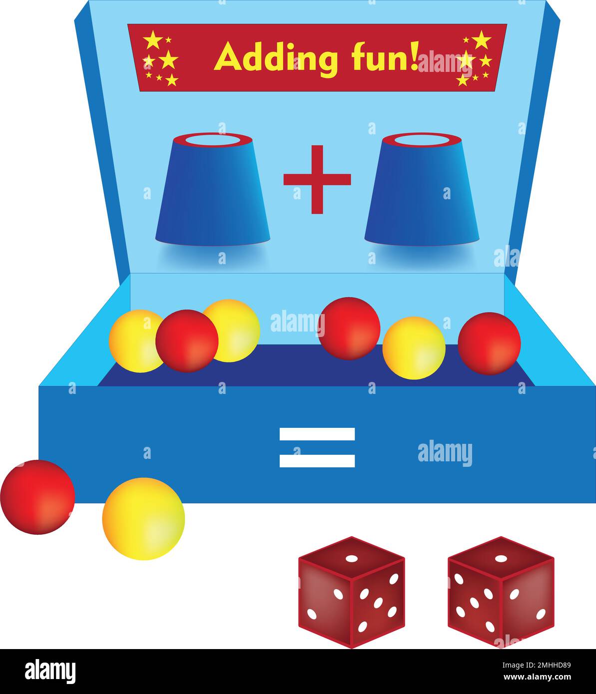Mathematik mit lustigen Übungen, Vektoren, Aktivitätsdarstellungen Stock Vektor