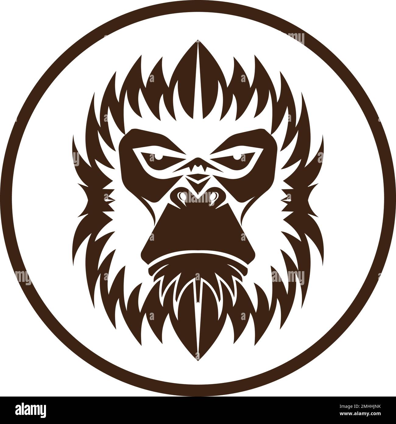 Monkey icon.Vector Illustration Symboldesign. Stock Vektor