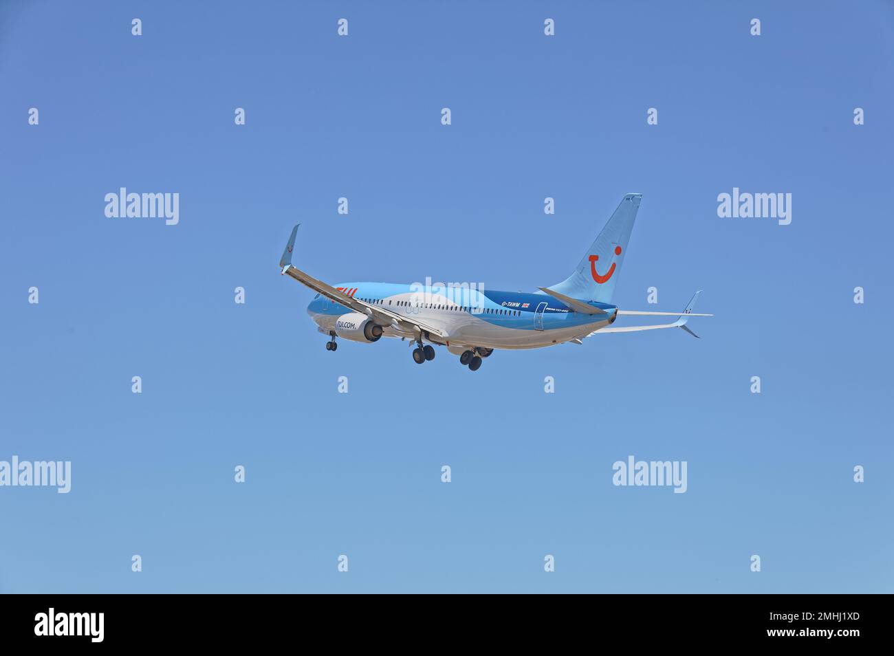 TUI Boeing 767-300 Start am internationalen Flughafen Korfu Stockfoto