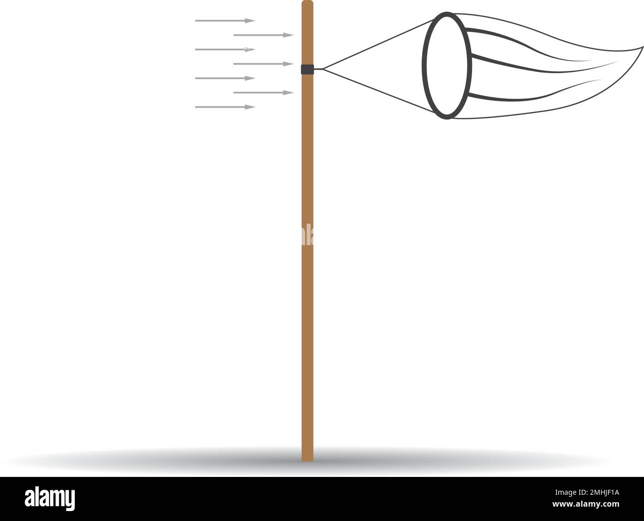 Windvektorsymbol: Einfaches Design Stock Vektor