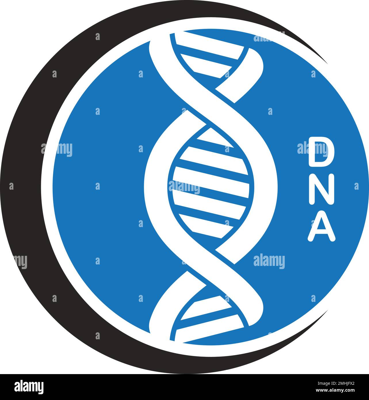 Human DNA Genetics Logo – Vektor, Zeichen und Symbol für Design-, Präsentations-, Website- oder Anwendungselemente. Stock Vektor