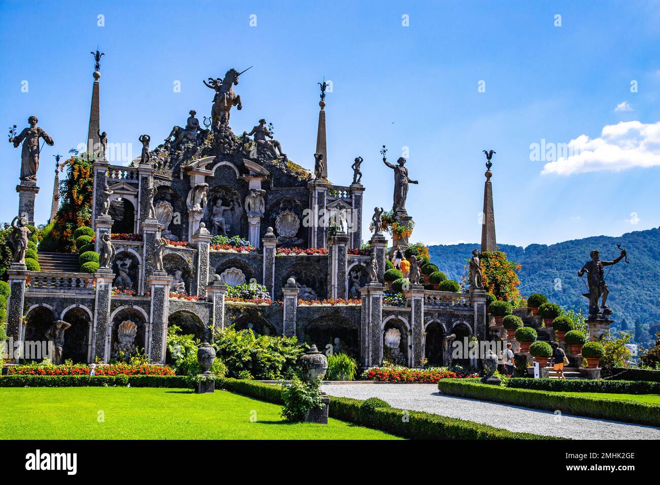 Barockgarten im italienischen Stil auf der Isola Bella, auf den Inseln