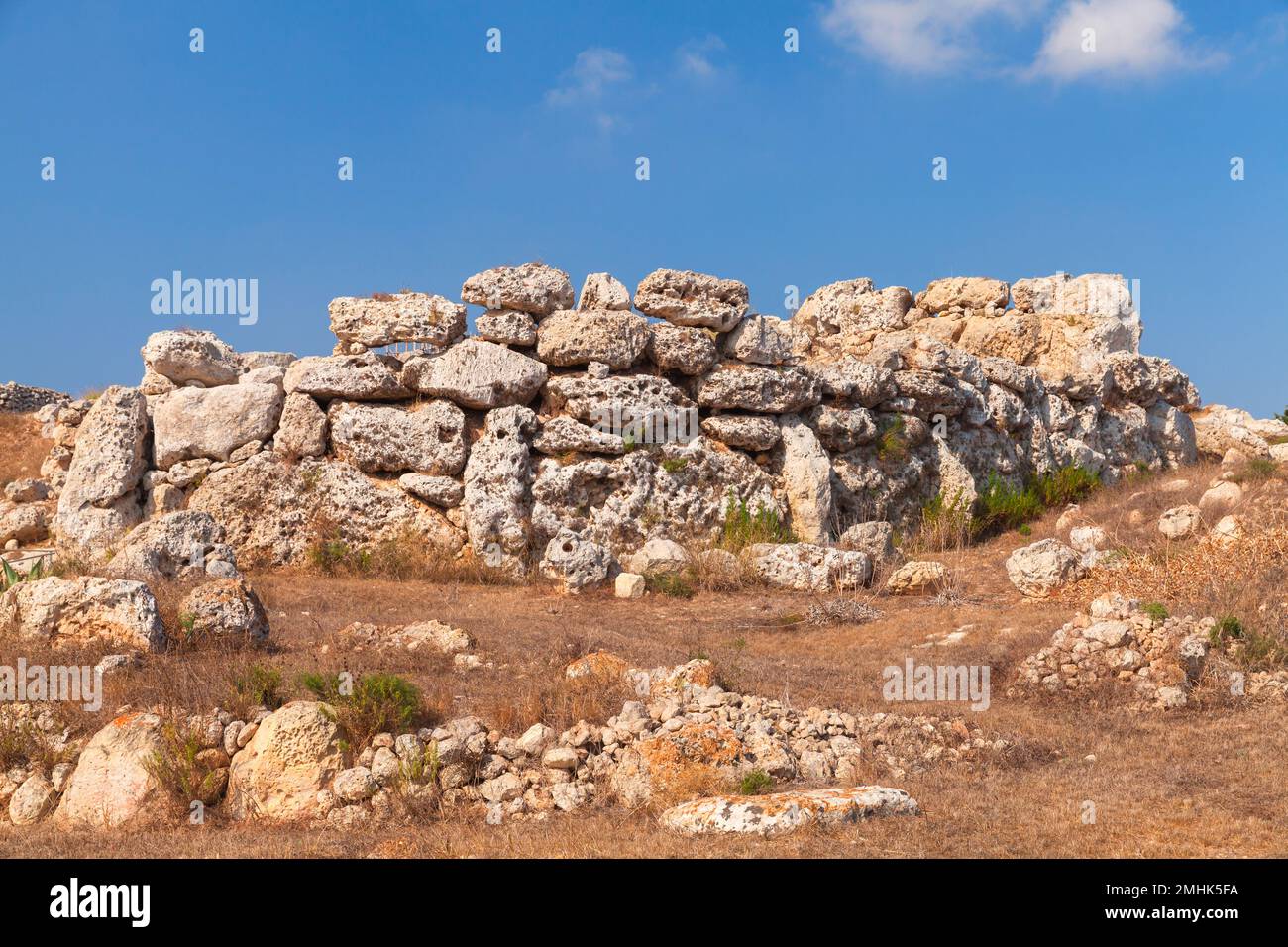 Ggantija megalithischer Tempelkomplex aus dem Neolithikum auf der Mittelmeerinsel Gozo. Malta Stockfoto