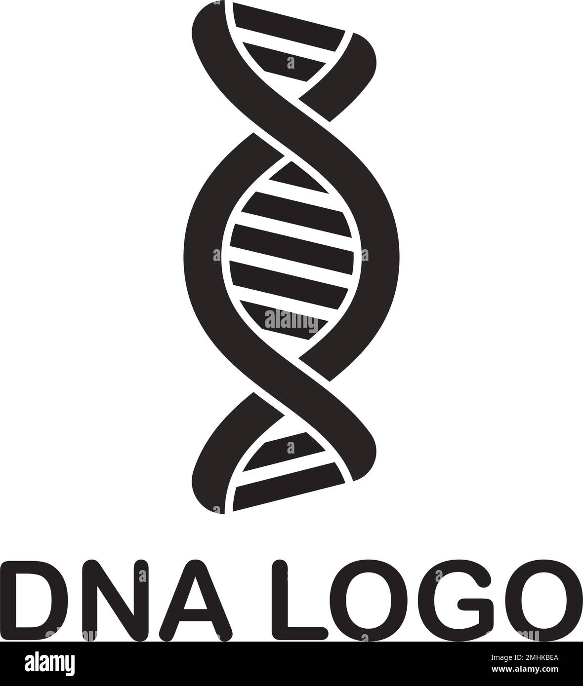 Human DNA Genetics Logo – Vektor, Zeichen und Symbol für Design-, Präsentations-, Website- oder Anwendungselemente. Stock Vektor