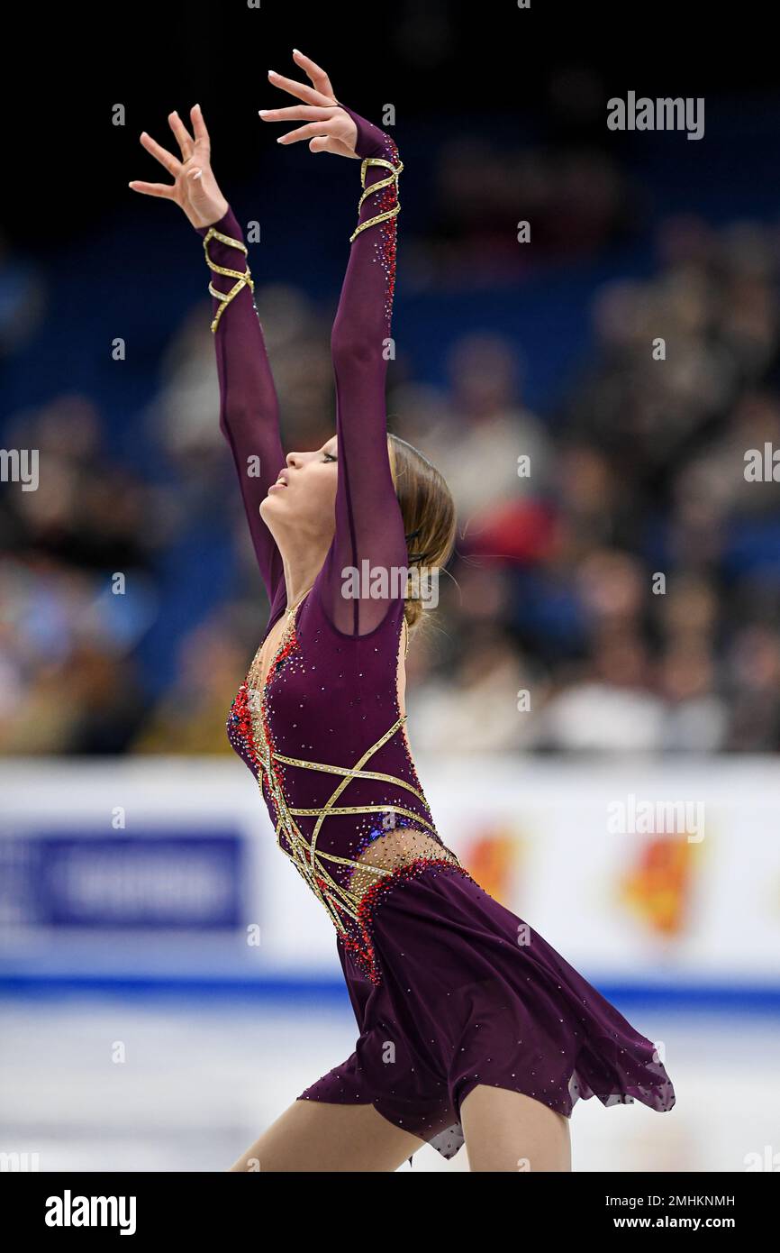 Kimmy REPOND (SUI), während des Women Short Program, bei der ISU European Figure Skating Championships 2023, in Espoo Metro Areena, am 26. Januar 2023 in Espoo, Finnland. Kredit: Raniero Corbelletti/AFLO/Alamy Live News Stockfoto
