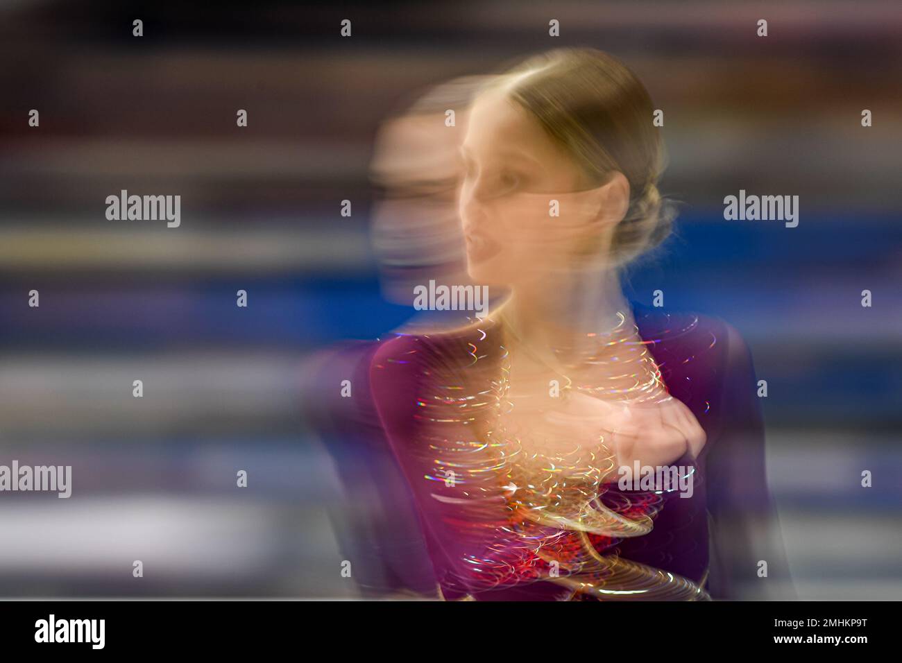 Kimmy REPOND (SUI), während des Women Short Program, bei der ISU European Figure Skating Championships 2023, in Espoo Metro Areena, am 26. Januar 2023 in Espoo, Finnland. Kredit: Raniero Corbelletti/AFLO/Alamy Live News Stockfoto