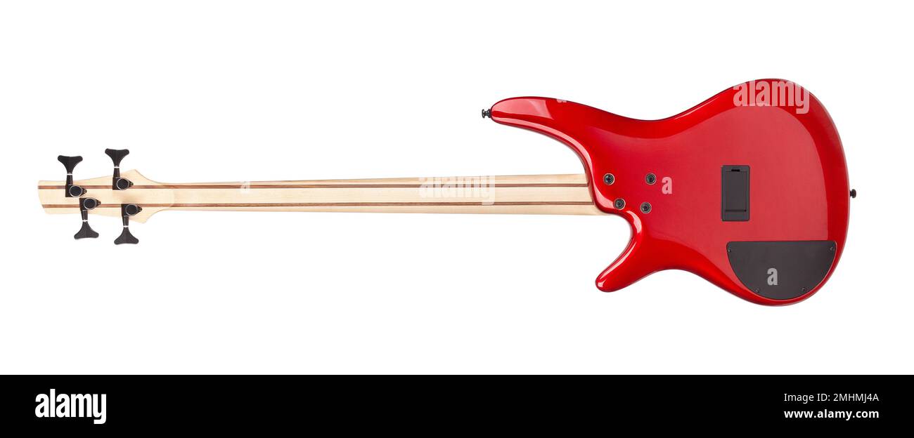 Red Bass Gitarrenpfad isoliert auf Weiß Stockfoto Red Bass Gitarrenpfad isoliert auf Weiß Stockfoto