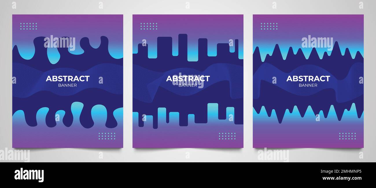 Farbenfroher Hintergrund im abstrakten geometrischen Verlaufsstil, moderne Hintergrundvorlage in flüssiger Farbe, Kompositionsvektor für Fluidformen. Stock Vektor