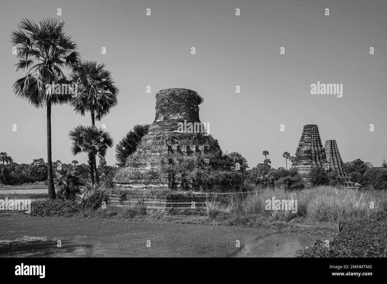 Die Tempelruinen von Ava im Mandalay in Myanmar Stockfoto