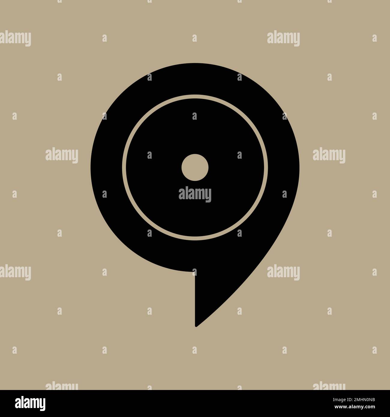 Musiknotensymbol, Musiksymbol flaches Design Vektorgrafik Stock Vektor