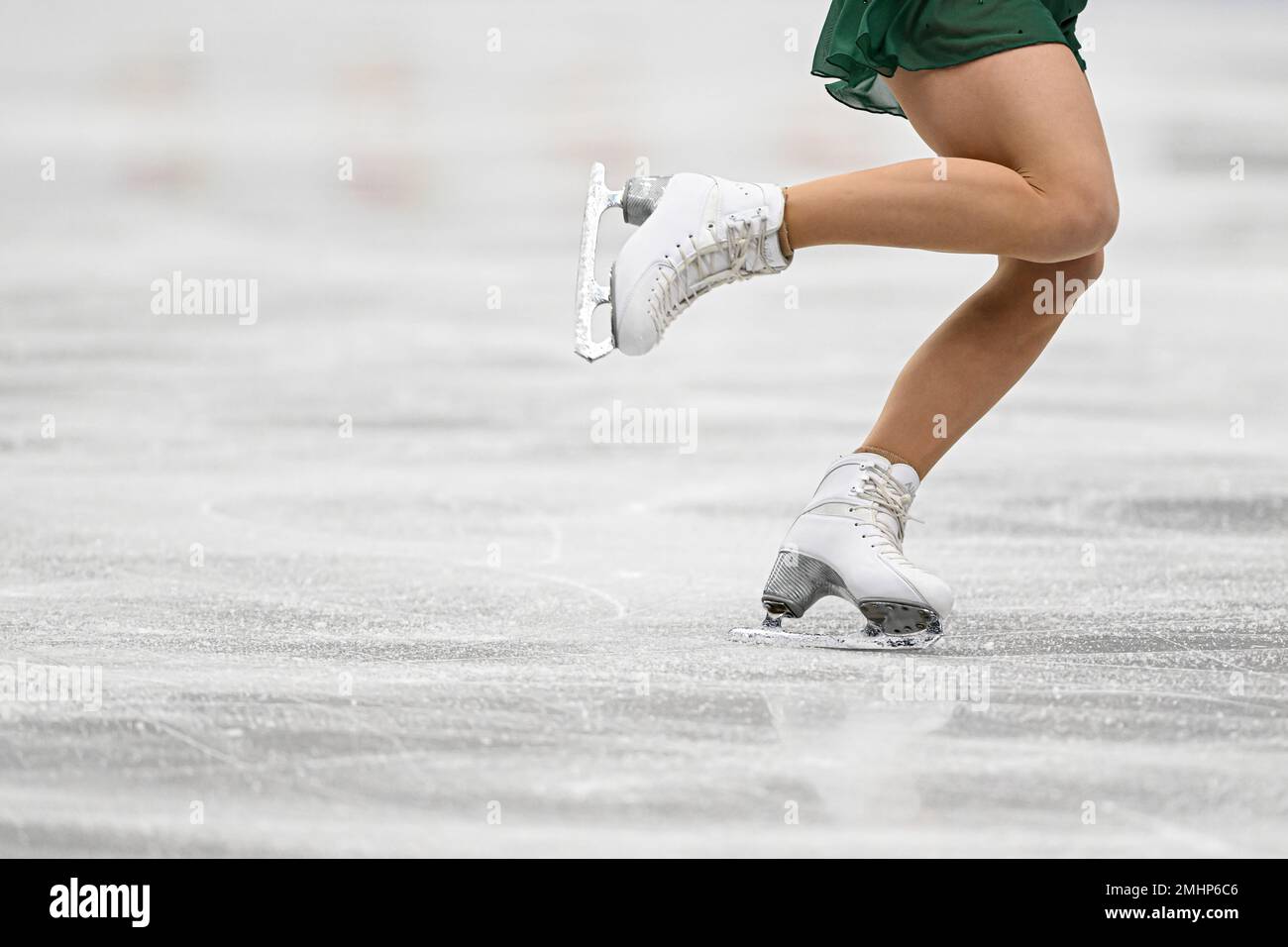 Julia SAUTER (ROU), während des Women Short Program, bei der ISU European Figure Skating Championships 2023, in Espoo Metro Areena, am 26. Januar 2023 in Espoo, Finnland. Kredit: Raniero Corbelletti/AFLO/Alamy Live News Stockfoto