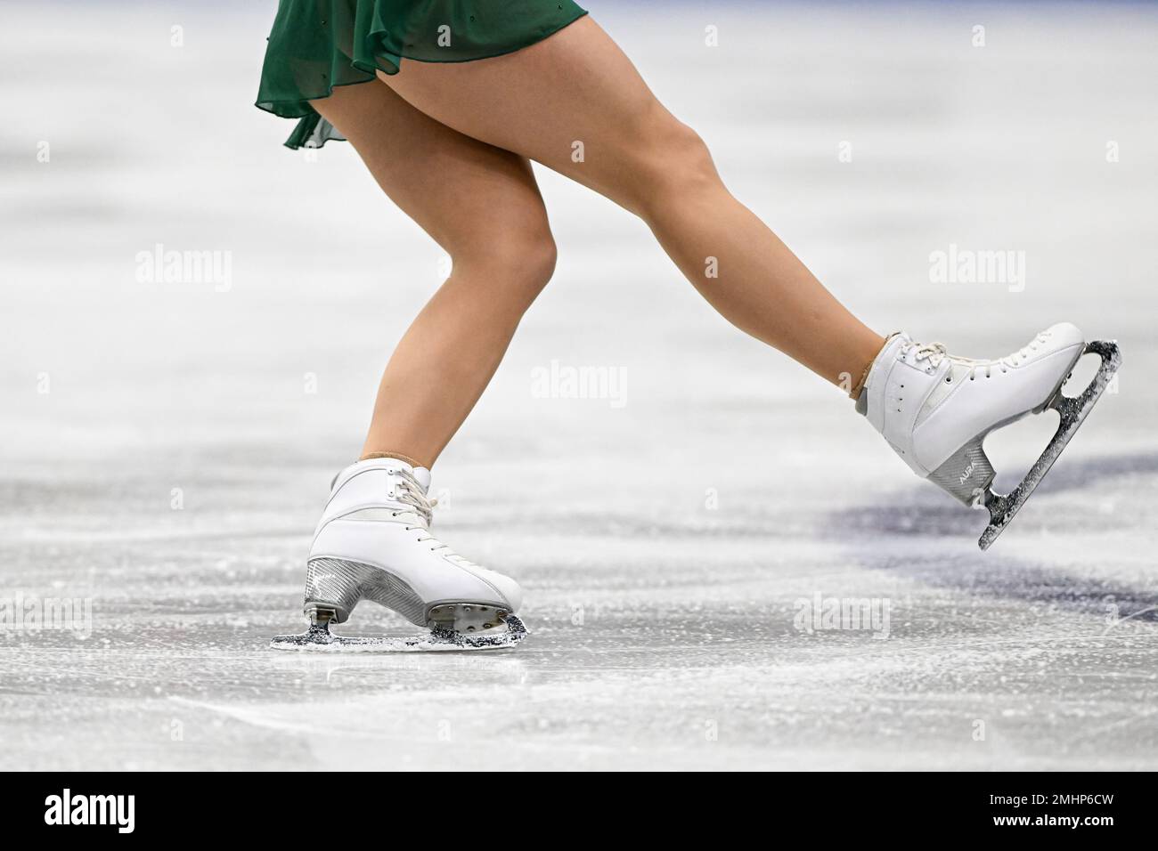 Julia SAUTER (ROU), während des Women Short Program, bei der ISU European Figure Skating Championships 2023, in Espoo Metro Areena, am 26. Januar 2023 in Espoo, Finnland. Kredit: Raniero Corbelletti/AFLO/Alamy Live News Stockfoto