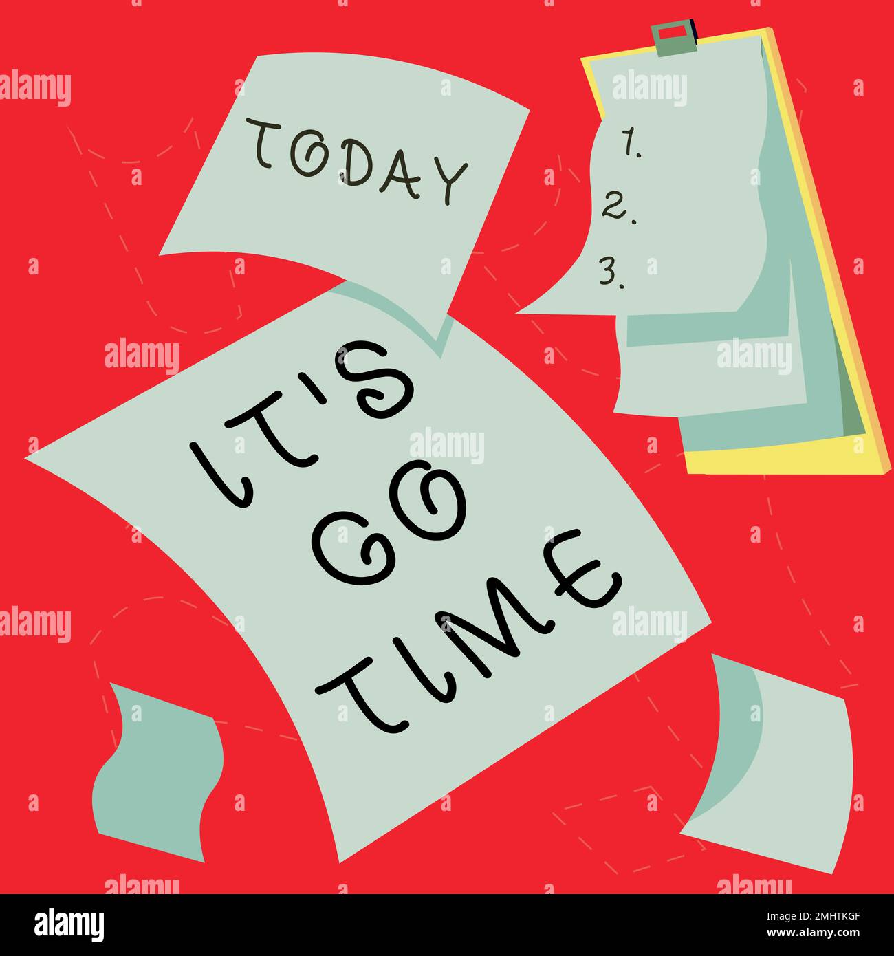 Handschrift für das Schild Es ist Zeit zu gehen. Geschäftsüberblick Ein Zeitraum, in dem die zugewiesenen Aufgaben ausgeführt werden, führt dazu Stockfoto