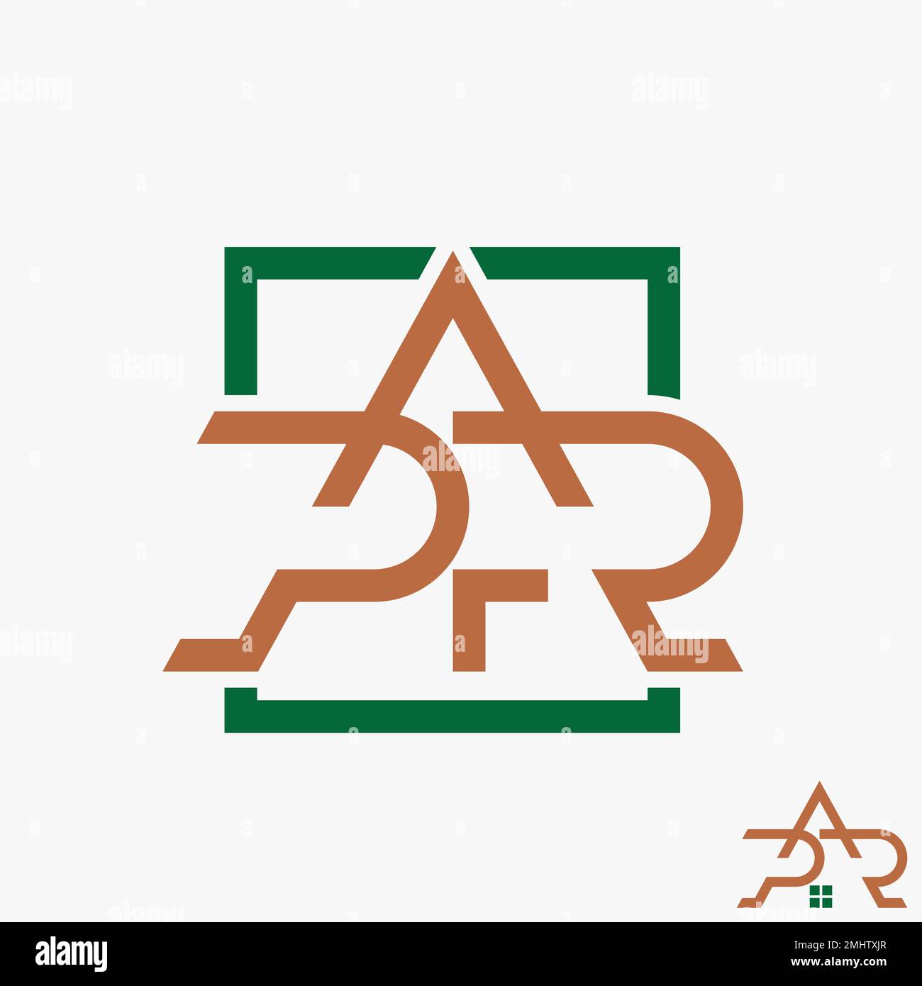 Einfache und einzigartige Buchstaben- oder Wortart PAR oder APR im kreativen Connect-Grafiksymbol Logo-Design abstraktes Konzept Vektorpapierschrift oder Monogramm Stock Vektor