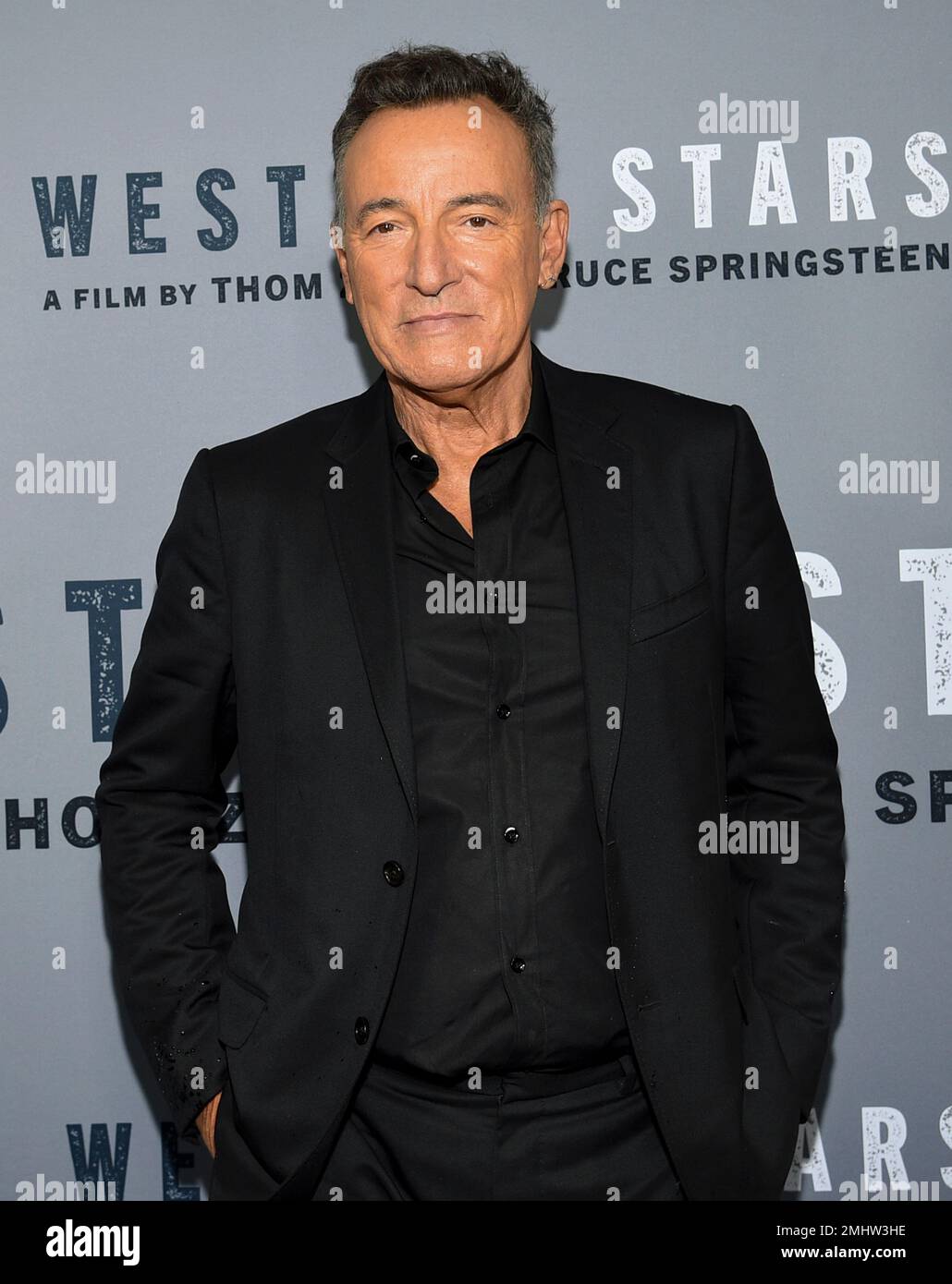 Singer-songwriter and co-director Bruce Springsteen attends the special screening of "Western Stars" at Metrograph on Wednesday, Oct. 16, 2019, in New York. (Photo by Evan Agostini/Invision/AP) Stockfoto