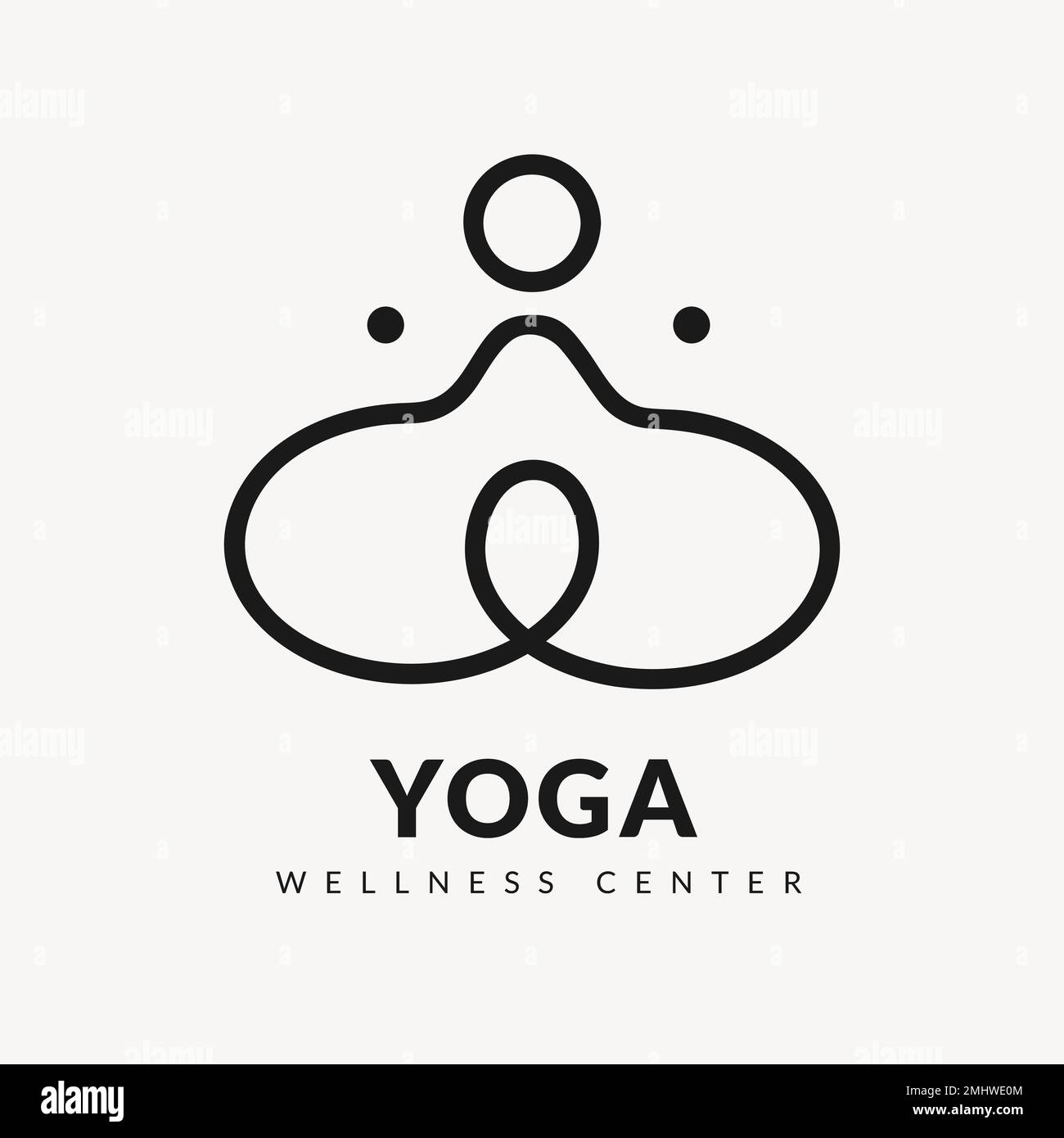 Yoga Wellness Center Logo Vorlage, kreative moderne Design-Vektor Stock Vektor