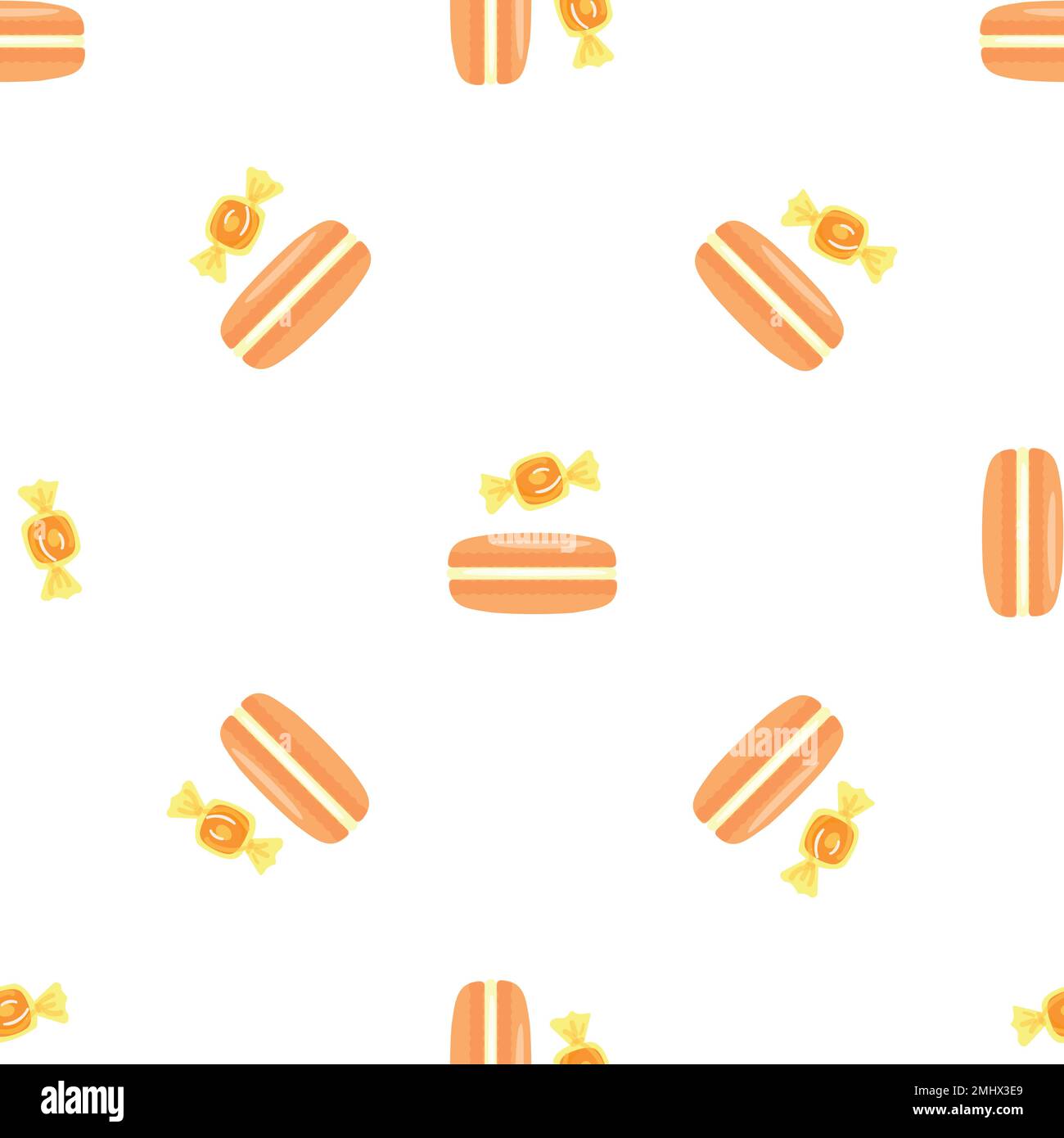 Bonbon Makaroon Muster nahtloser Vektor Stock Vektor