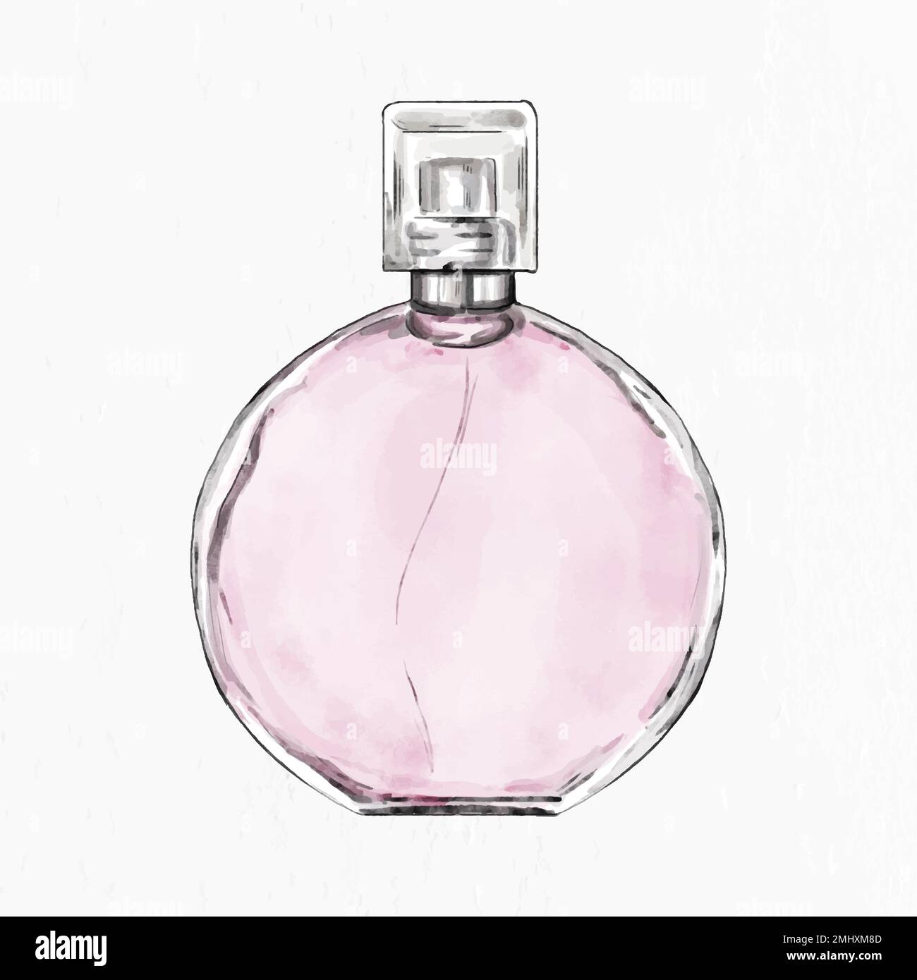Women&#39;s Parfüm Flasche Vektor handgezeichnetes Design-Element Stock Vektor