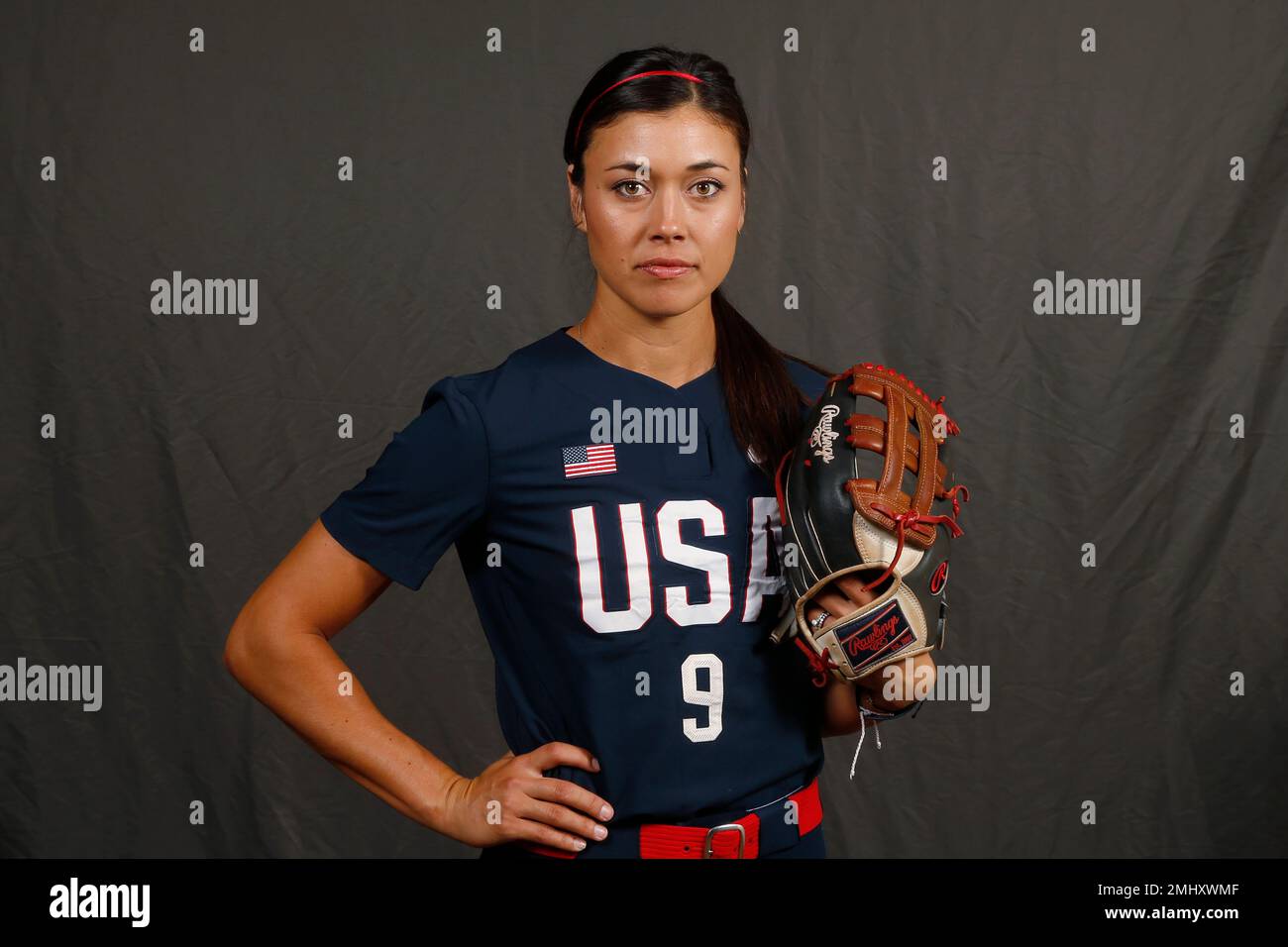 Outfielder Janie Reed poses for a photo during media day at the USA