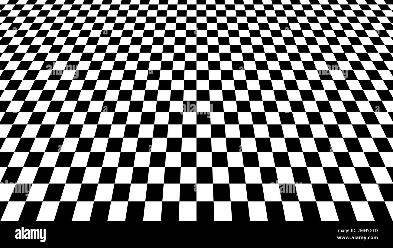 Weißer schwarzer Boden, Marmorkarton mit Fliesenmuster, eckiges Schach im Hintergrund Stock Vektor
