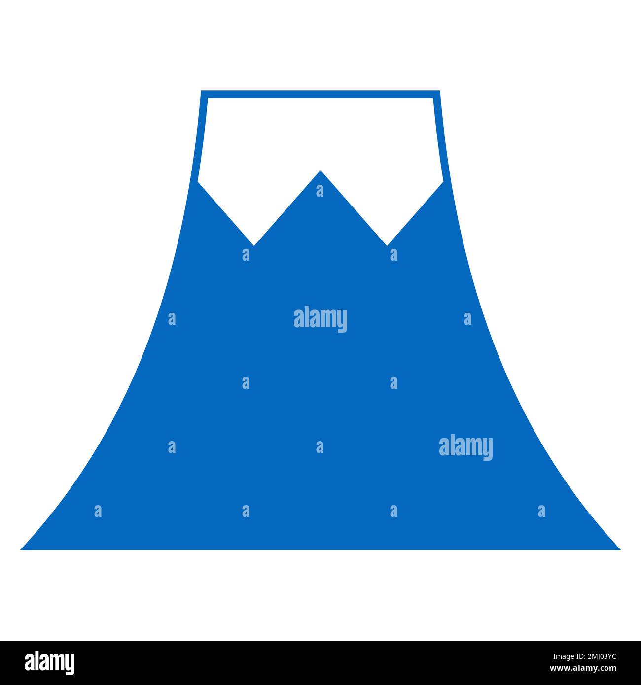 Logo Cartoon Berg fuji, Icon Blue Berg fuji Reiselandschaft Stock Vektor