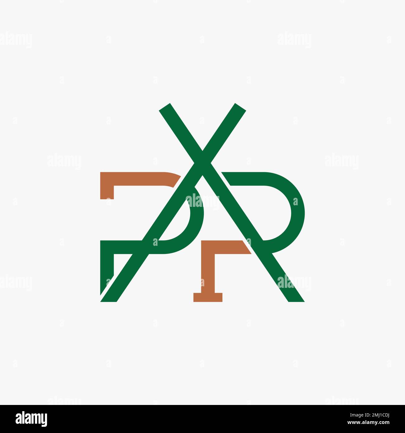 Einfache und einzigartige Buchstaben- oder Wortart PAR oder APR im kreativen Connect-Grafiksymbol Logo-Design abstraktes Konzept Vektorpapierschrift oder Monogramm Stock Vektor