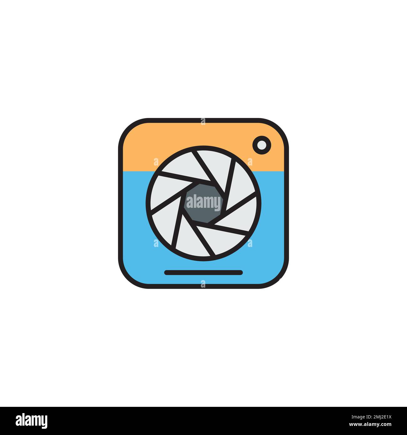 Vektor des Kamerasymbols, Fotografie-Hobby, Logo-Design, Grafik Stock Vektor