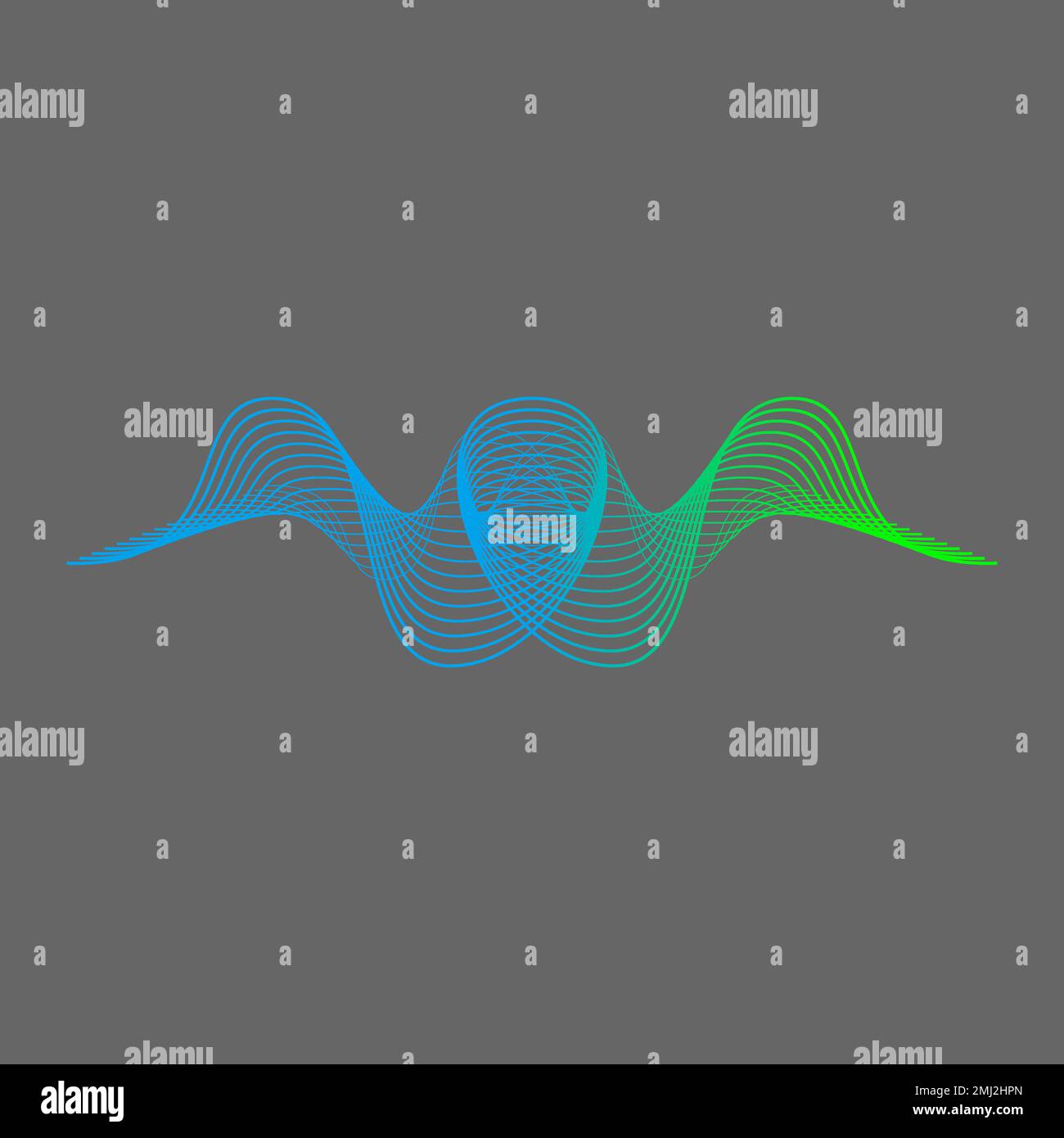 Einfache und einzigartige Reflexionslinien attraktiver Klang Klang Wellenform kreisförmiges Bild Grafiksymbol Logo Design abstraktes Konzept Vektorkunst Stock Vektor