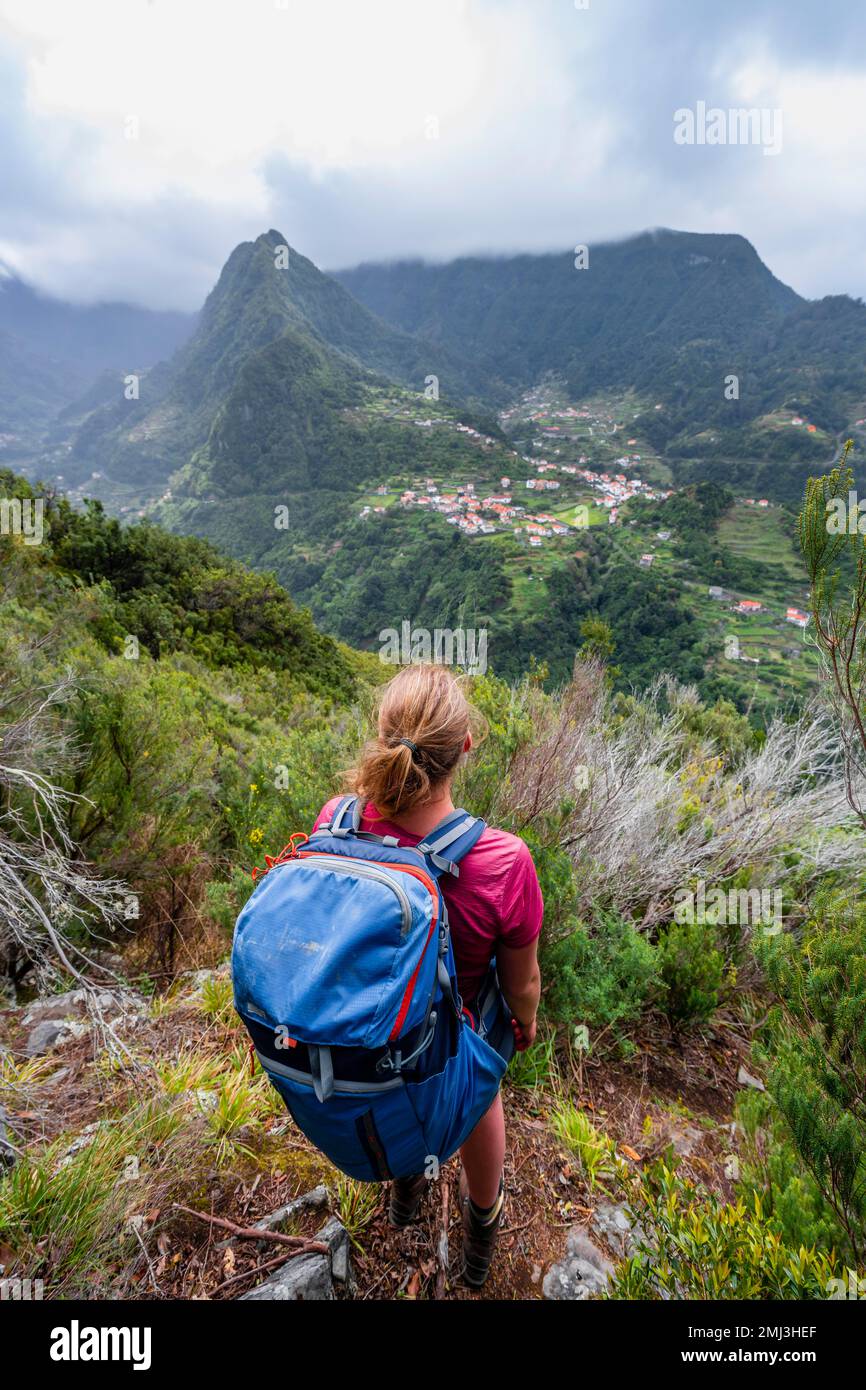 Wanderer in Boaventura, Madeira, Portugal Stockfoto