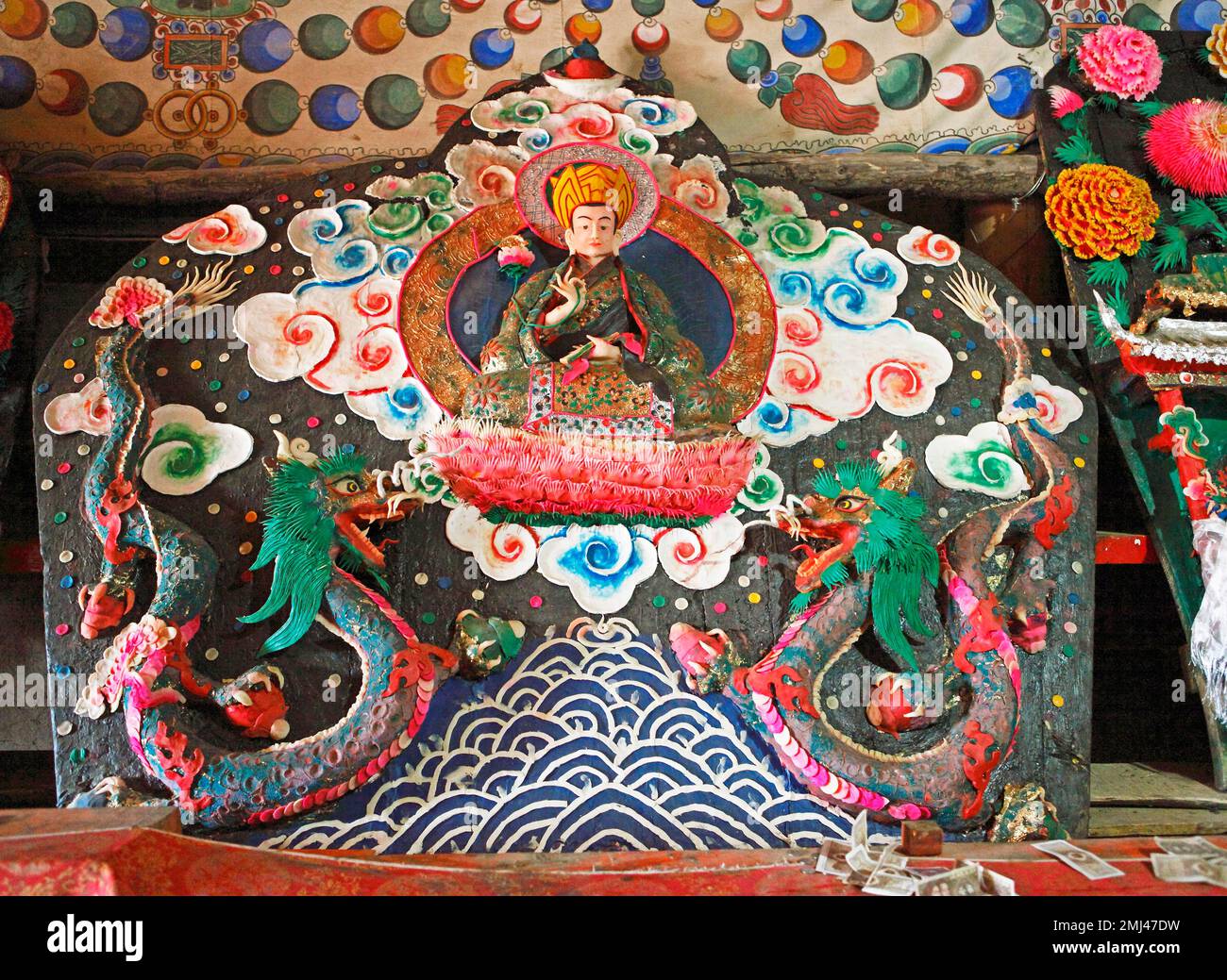 Yak-Butter-Skulpturen im Tibetischen Kloster Labrang, Xiahe, Provinz Gansu, China Stockfoto