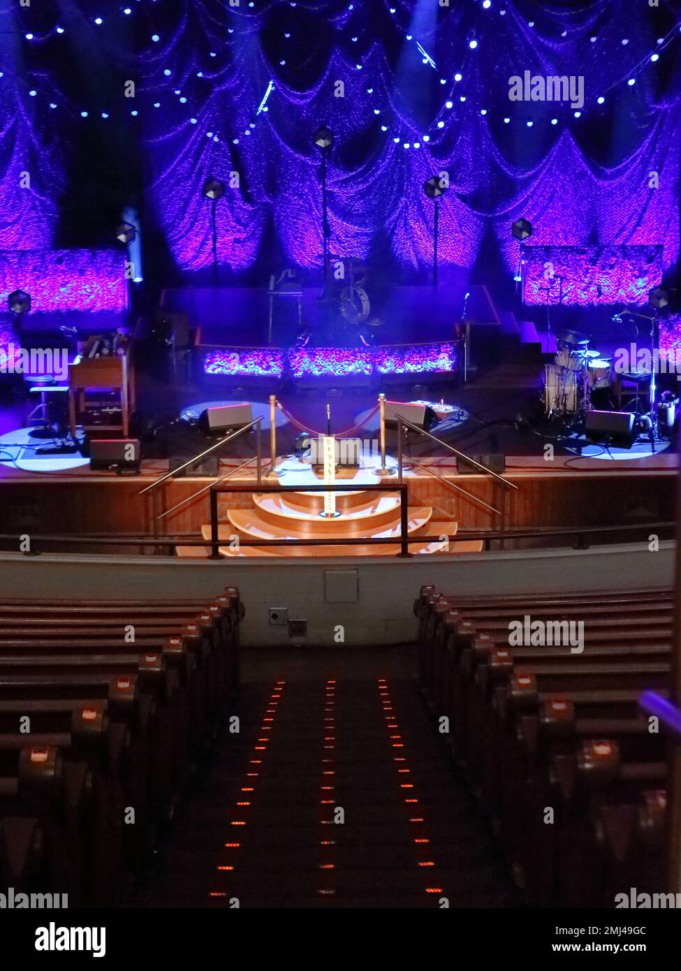 Ryman Auditorium Stage, Nashville, Tennessee Stockfoto