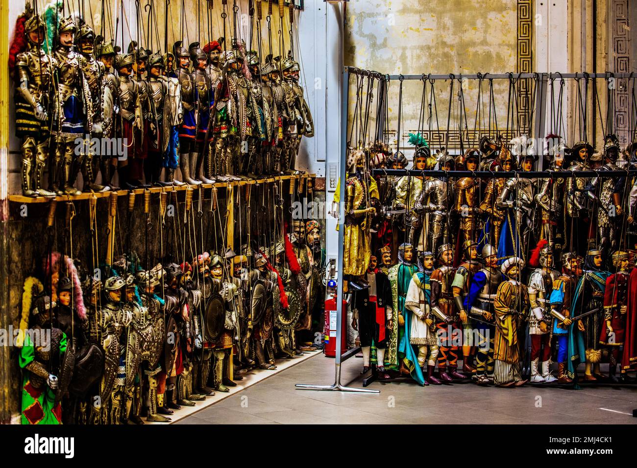 Palermo Puppet, Puppentheater, Museo internazionale delle marionette Antonio Pasqualino, UNESCO-Meisterwerk des oralen und immateriellen Erbes von Stockfoto