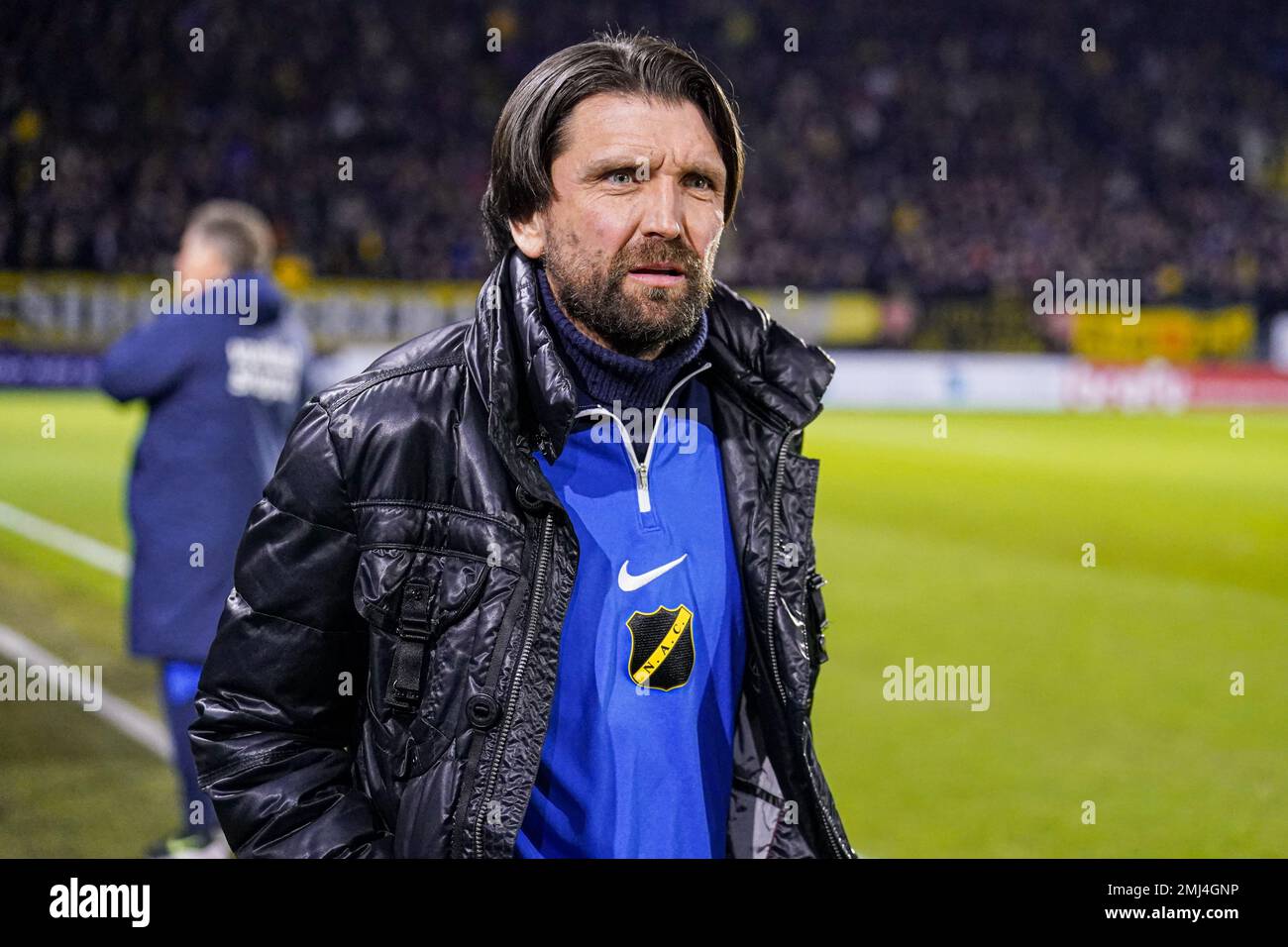 BREDA, NIEDERLANDE - JANUAR 27: Während des niederländischen Keukenkampioendivisie-Spiels zwischen NAC Breda und Jong AZ im Rat Verlegh Stadion am 27. Januar 2023 in Breda, Niederlande (Foto: Joris Verwijst/Orange Pictures) Stockfoto