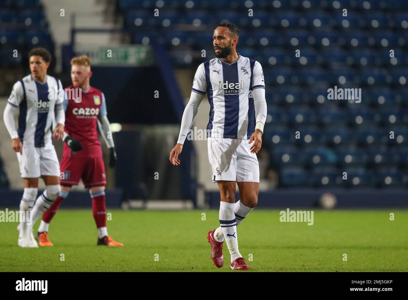 West Bromwich, Großbritannien. 27. Januar 2023. Kyle Bartley #5 von West Bromwich Albion während des Premier League 2 U23 Spiels West Bromwich Albion U23 vs Aston Villa U23 at the Hawthorns, West Bromwich, Großbritannien, 27. Januar 2023 (Foto von Gareth Evans/News Images) Kredit: News Images LTD/Alamy Live News Stockfoto