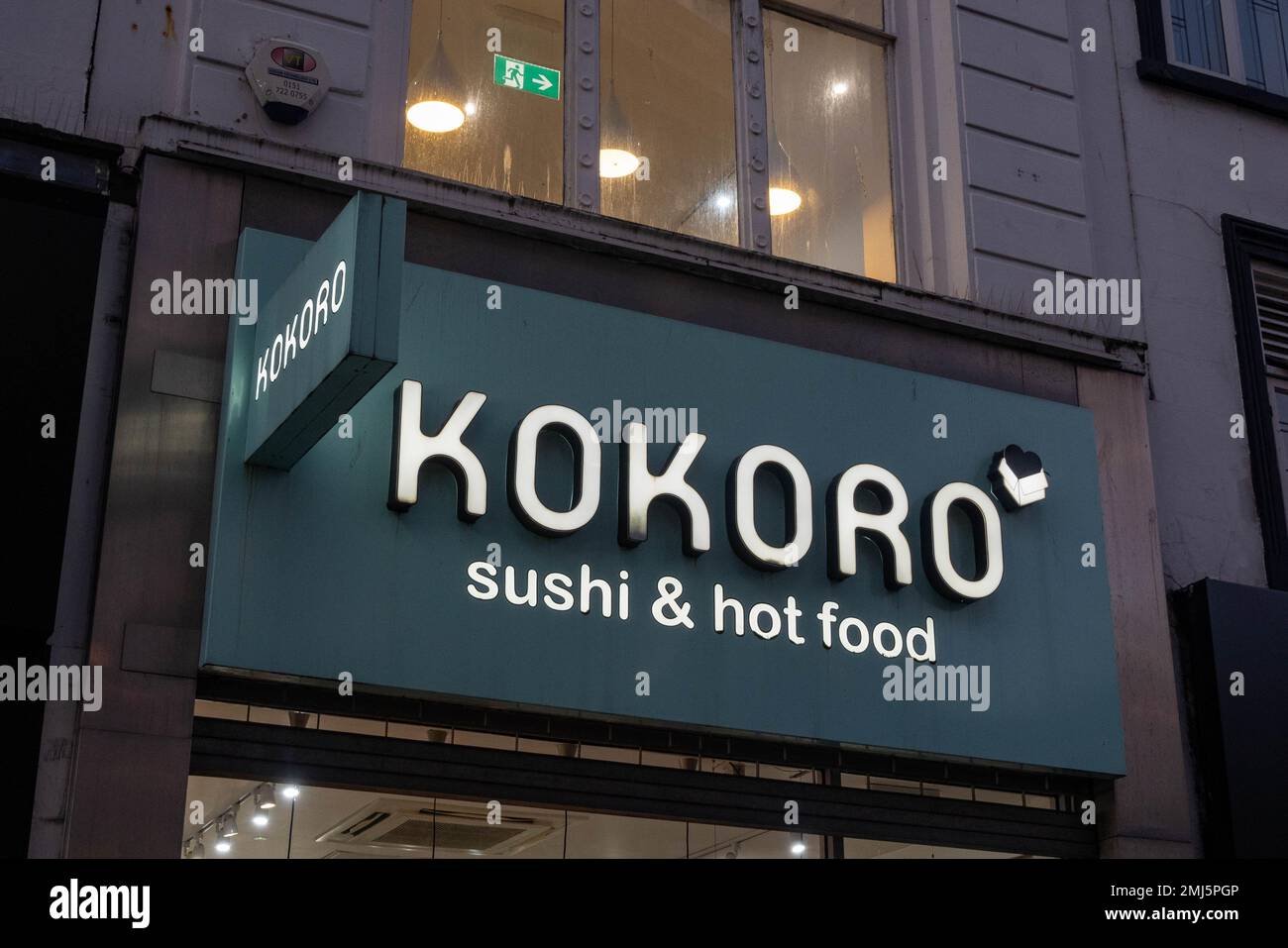 Kokoro Sushi & warme Speisen in Liverpool Stockfoto