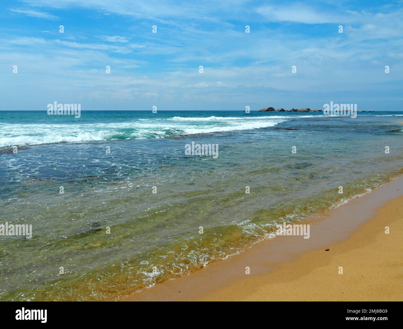 Sandy Beach, Hikkaduwa, Südprovinz, Srí Lanka, Asien Stockfoto