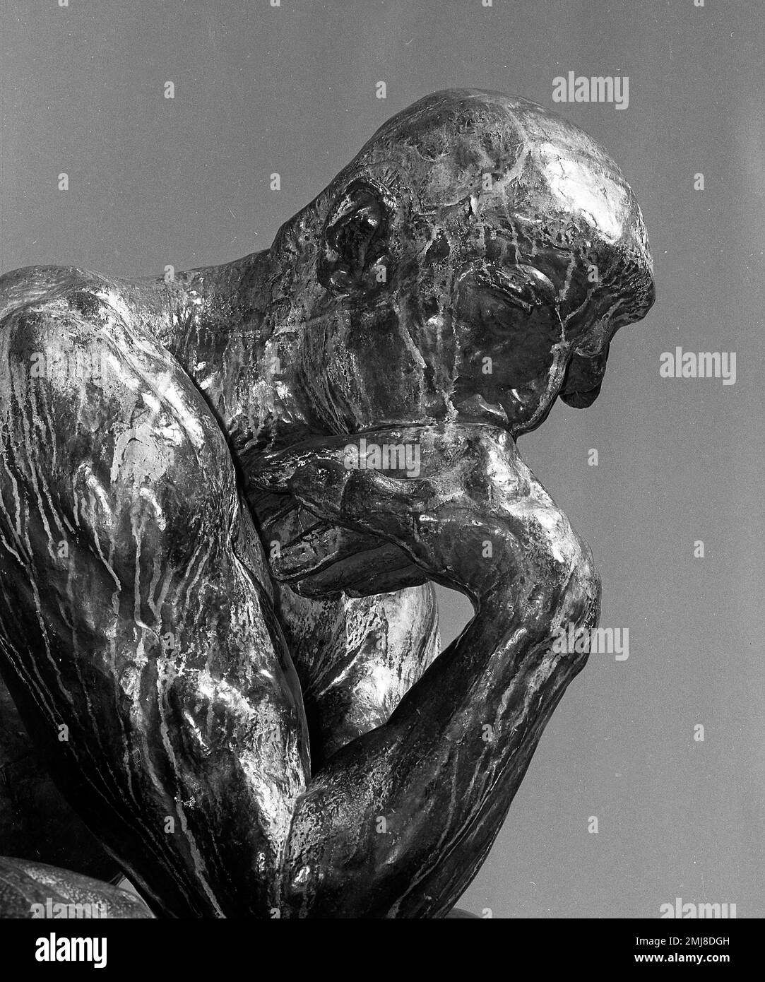 Die Thinker-Statue von Auguste Rodin, um 1975. Stockfoto