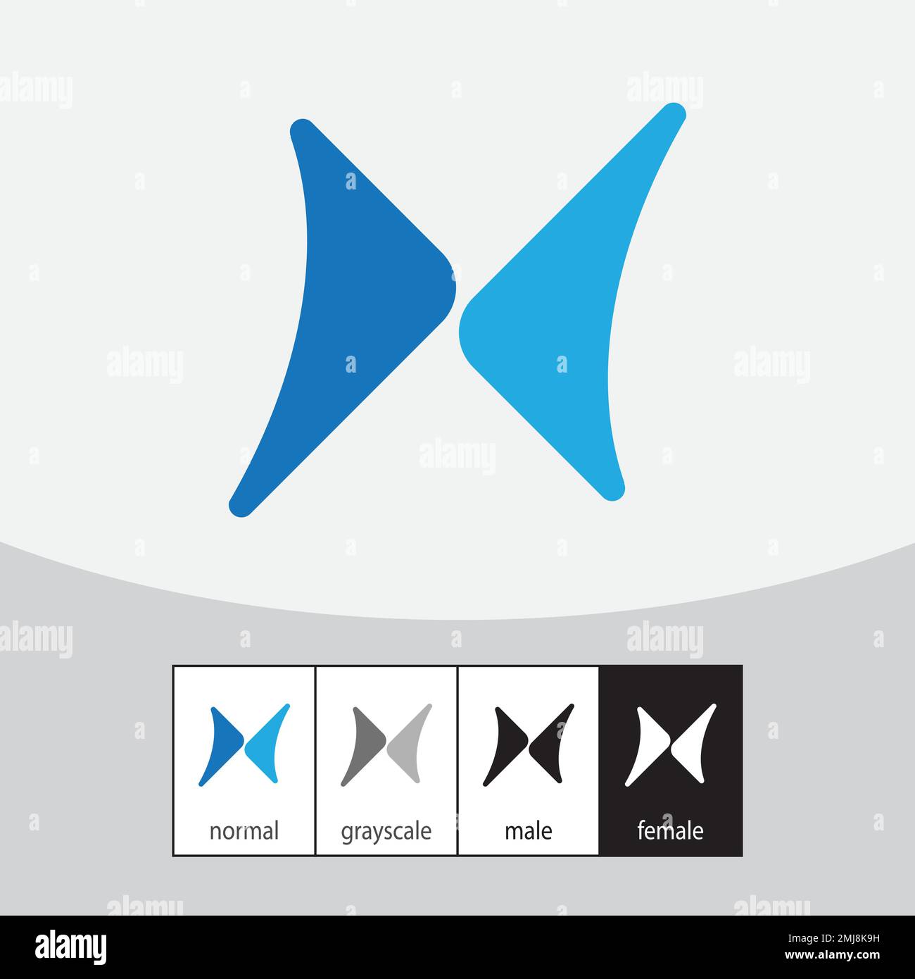 Logo mit dem Buchstaben „X“. Blaue Farbe. - Vektor. Vektordarstellung Stock Vektor