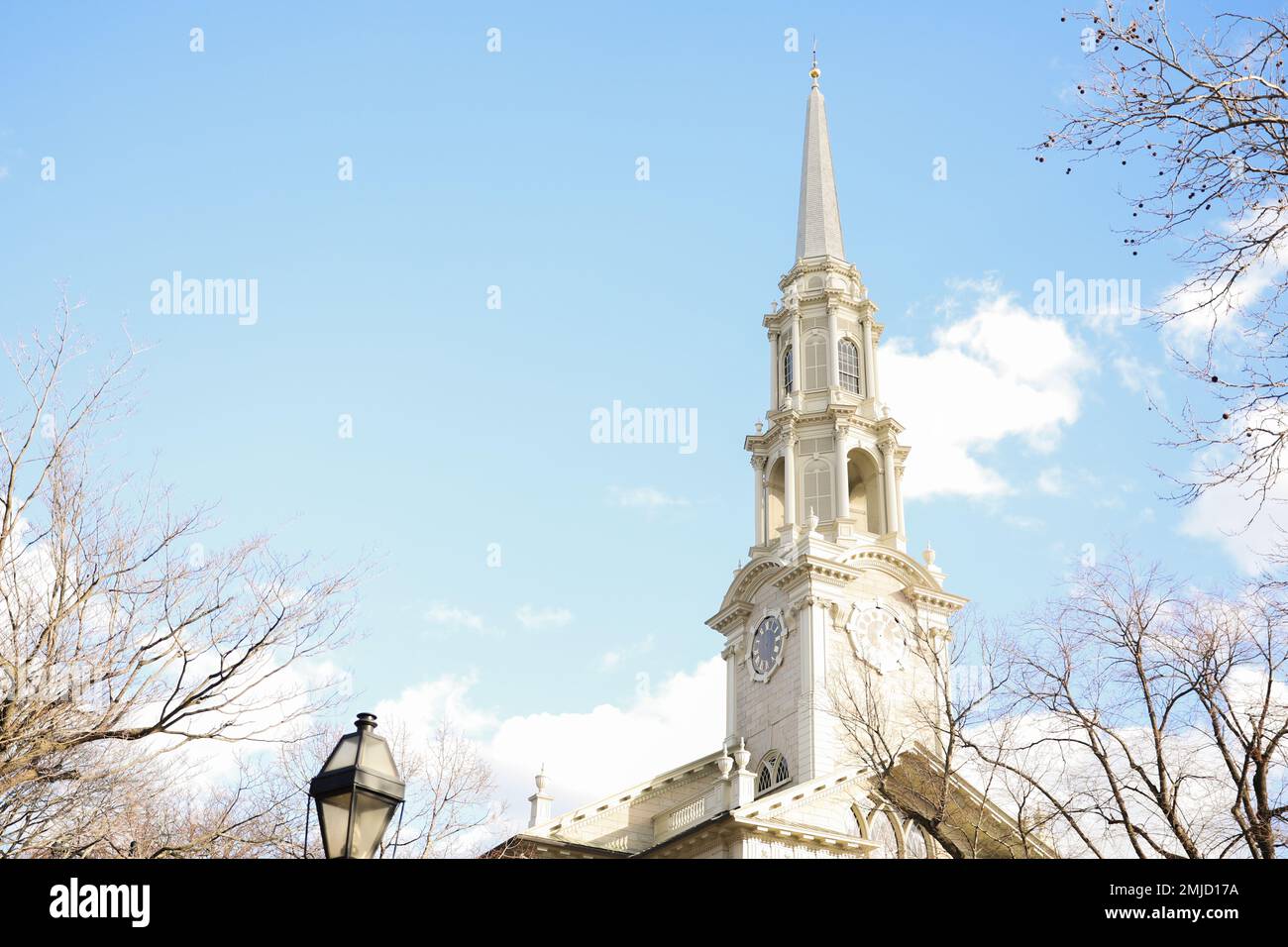 Rhode Island Gebäude Fluss Wassersäulen altes Gebäude Stockfoto