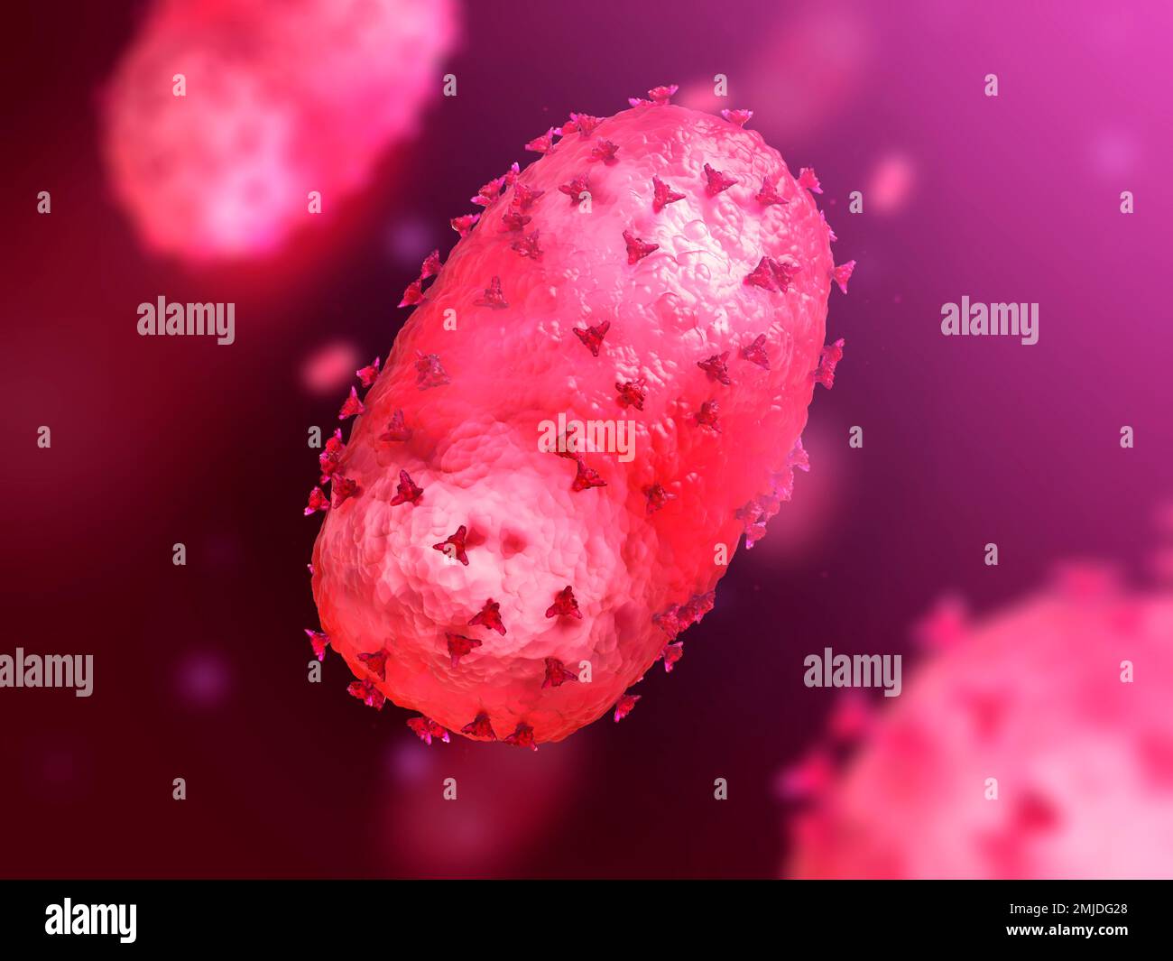 Mpocken-Virus-Partikel, Illustration Stockfoto