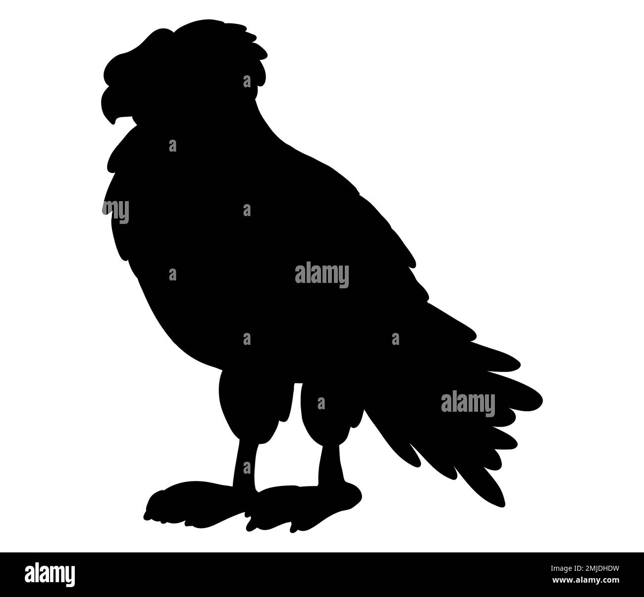 Schwarze Silhouette eines Adlers Stock Vektor