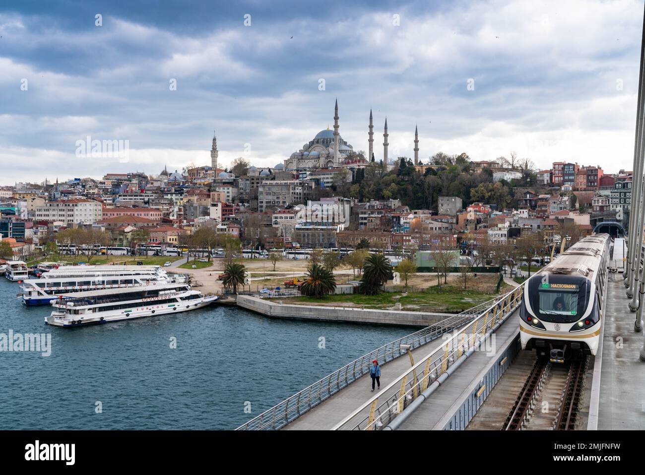 Das goldene Horn des bosporus Stockfoto