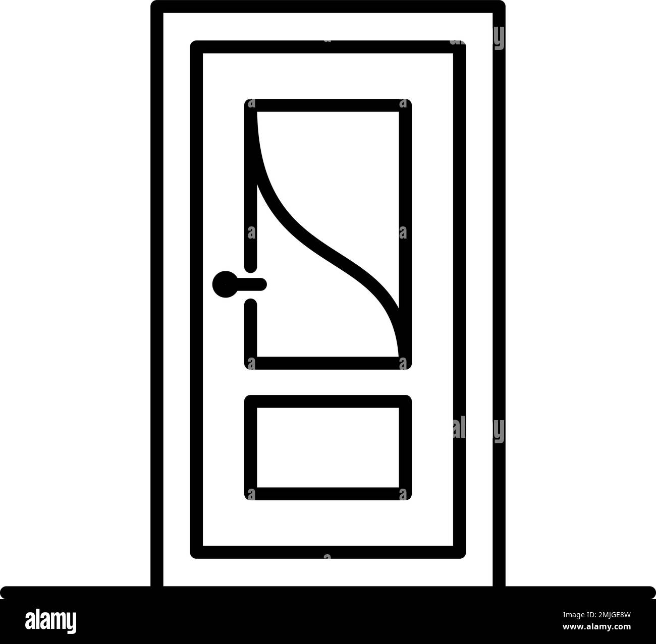 Außen-, Tür- und Heimvektorsymbol auf transparentem Hintergrund. Außenkontur, Tür, Pos1-Symbol Stock Vektor