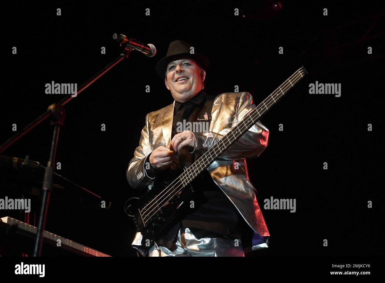 Rio de Janeiro, Brasilien, 27. Januar 2023. Sänger James Cassidy von der amerikanischen Band Information Society, während einer Show in der Espacco Hall in der Stadt Ri Stockfoto