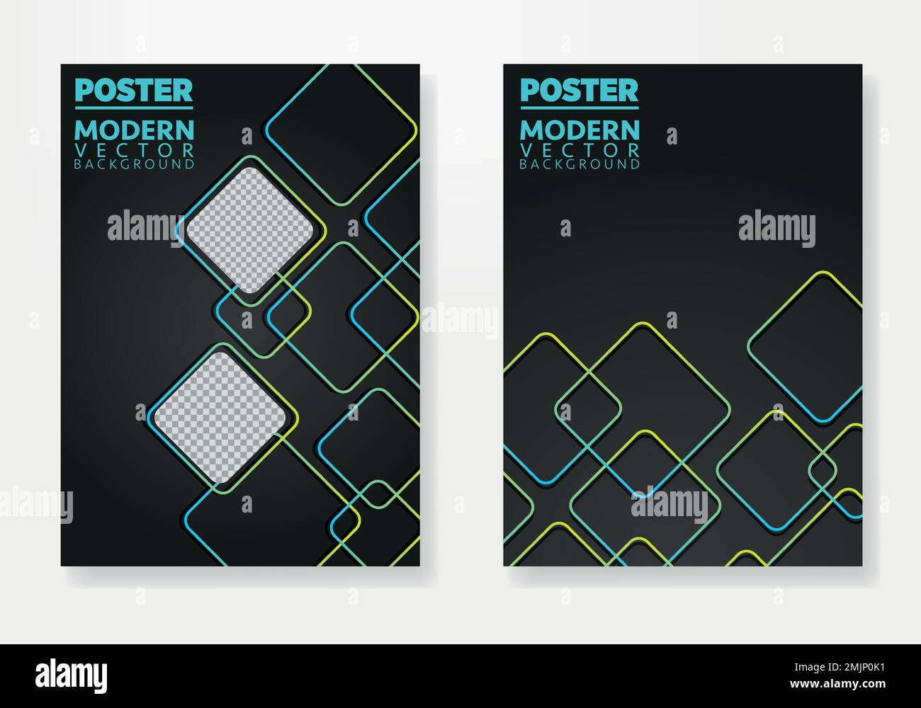 Poster-Layout. Hintergrundvorlage für Vektorgrafik – Vorder- und Rückseite des Dokuments. Einfach Zu Bearbeiten. Vorlagenvektordesign für Broschüre Stock Vektor