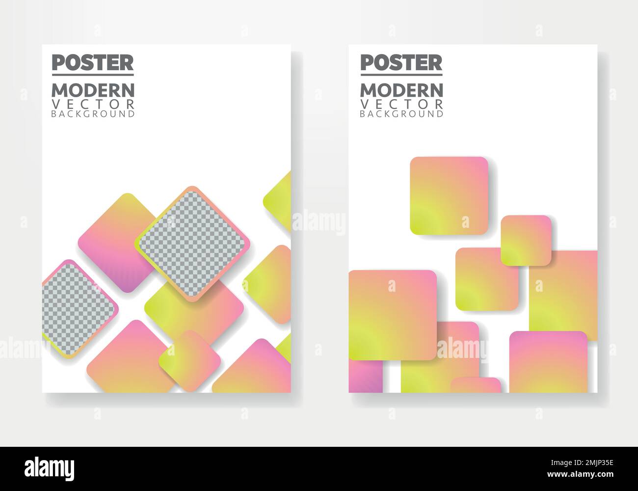 Poster-Layout. Hintergrundvorlage für Vektorgrafik – Vorder- und Rückseite des Dokuments. Einfach Zu Bearbeiten. Vorlagenvektordesign für Broschüre Stock Vektor